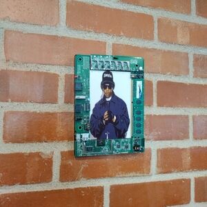 Eazy E Lo-fi Pixel Art In Circuit Board Frame By Neon Nicho